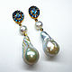 Earrings 'Bella' with Baroque pearls and Topaz. Earrings. dobrivolshebnik (dobrivolshebnik). My Livemaster. Фото №5