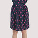 The skirt is dark blue with pink flamingos. Skirts. Yana Levashova Fashion. Online shopping on My Livemaster.  Фото №2