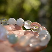 Фен-шуй и эзотерика handmade. Livemaster - original item Ringing Bracelet with Ji 21 Eyes with Silver Rock Crystal. Handmade.
