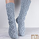 Knitted socks with arans, merino/alpaca, Socks, Balahna,  Фото №1