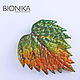 Order Set of brooches Autumn leaves. 3 brooches in the form of autumn leaves. Bionika - Polymer Clay Jewelry (Bionika). Livemaster. . Brooch set Фото №3