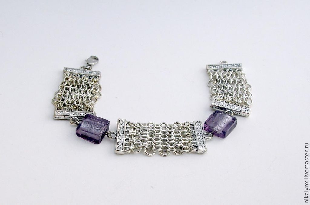Bracelet with beads Lampwork "Martin", Bead bracelet, St. Petersburg,  Фото №1