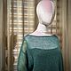 Свитер паутинка из мохера «Зеленый бархат». Свитеры. Knitwork_room (Вязаные вещи в наличии и под заказ). Ярмарка Мастеров.  Фото №5
