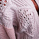 Нежный кардиган из перуанской альпака. Кардиганы. Knit by Heart - Вязаная одежда 富. Ярмарка Мастеров.  Фото №5
