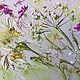 Oil painting with flowers on a white background. Delicate flower field with oil. Pictures. Zabaikalie. Online shopping on My Livemaster.  Фото №2