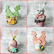 Сувениры и подарки handmade. Livemaster - original item Easter souvenirs: chickens and rabbits. Handmade.