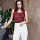 Майка женская вязаная. Майки. SILVASHI STORE. Ярмарка Мастеров.  Фото №4