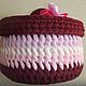 Order basket: Basket with a knitted cover. u4245. Livemaster. . Basket Фото №3