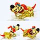 Collectible micro figurine made of colored glass Dog Babaky, Miniature figurines, Moscow,  Фото №1