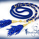 Lariat beaded 'Cobalt gold' tie belt. Lariats. Lariaty and necklace. Online shopping on My Livemaster.  Фото №2