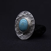 Украшения handmade. Livemaster - original item Space flower brooch silver, turquoise. Handmade.