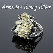 Украшения handmade. Livemaster - original item Splendor ring made of 925 sterling silver and pyrite with growths IV0008. Handmade.