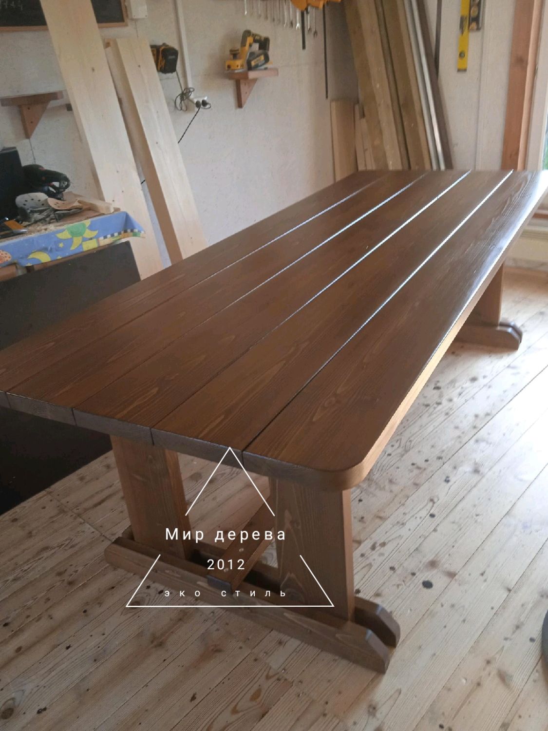 Образец стола 2,5 метра деревянный