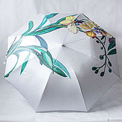 Зонт с ручной росписью "Тюльпаны"