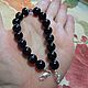 Order Men's bracelet made of black agate and silver 925 ' Star of Russia'. marusjy. Livemaster. . Bead bracelet Фото №3