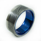 Украшения handmade. Livemaster - original item Ring made of Damascus steel and titanium. Handmade.