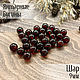 Beads ball 9mm made of natural Baltic amber red cherry, Beads1, Kaliningrad,  Фото №1