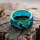 Ring with a wolf made of wood and epoxy resin 'Polar Night'. Rings. greenwood44. Online shopping on My Livemaster.  Фото №2