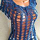 Top openwork 'Anyuta' handmade. Tops. hand knitting from Galina Akhmedova. My Livemaster. Фото №5