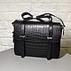 Men's bag, crocodile leather, in black color under the order!, Men\'s bag, St. Petersburg,  Фото №1