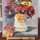 Order Pansy still life. Oil Painting. Alla. Livemaster. . Pictures Фото №3