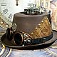 Шляпа цилиндр + гогглы стимпанк "Steampunk Dentleman-Х", Атрибутика субкультур, Саратов,  Фото №1