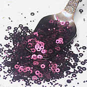 Материалы для творчества handmade. Livemaster - original item Sequins 2 mm Purple 2 g. Handmade.