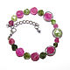 Order Set of bracelet and earrings stones crimson and green. krasota-prirody. Livemaster. . Jewelry Sets Фото №3