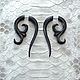Order  earring made of Buffalo horn Bud. Garuda. Livemaster. . Single earring Фото №3