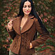 Warm jacket with hand embroidery ' Chocolate', Suit Jackets, Vinnitsa,  Фото №1