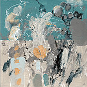Картины и панно handmade. Livemaster - original item Jazz painting (turquoise, beige, gray, sand, abstraction). Handmade.
