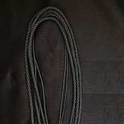 Украшения handmade. Livemaster - original item Gaitan polyester cord Black Antracite without lock 60 cm. Handmade.