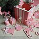 Деревянные елочные игрушки. В шкатулке. Pink. Елочные игрушки. 'Красный гусь'  Мастерская декора. (Tatianagoose). Интернет-магазин Ярмарка Мастеров.  Фото №2
