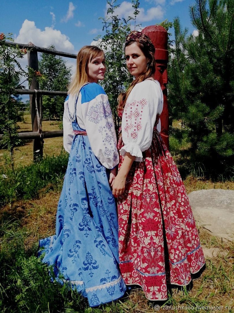 Blue kosoklinny sundress, Costumes3, Bryansk,  Фото №1