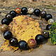 Bracelet black agate, bronzite, Jasper Picasso 'Coffee in the fall'. Bead bracelet. Beautiful gifts for the good people (Alura-lights). My Livemaster. Фото №4