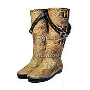 Обувь ручной работы handmade. Livemaster - original item Boots made from Python REGATA. Handmade.
