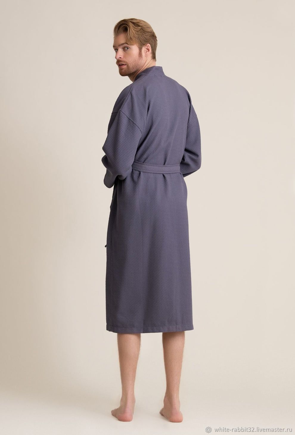 Халаты мужские: мужской халат из вафельного полотна длинный в интернет ...