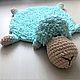Вязаный детский  коврик-игрушка из плюшевой пряжи, Текстиль, Москва,  Фото №1