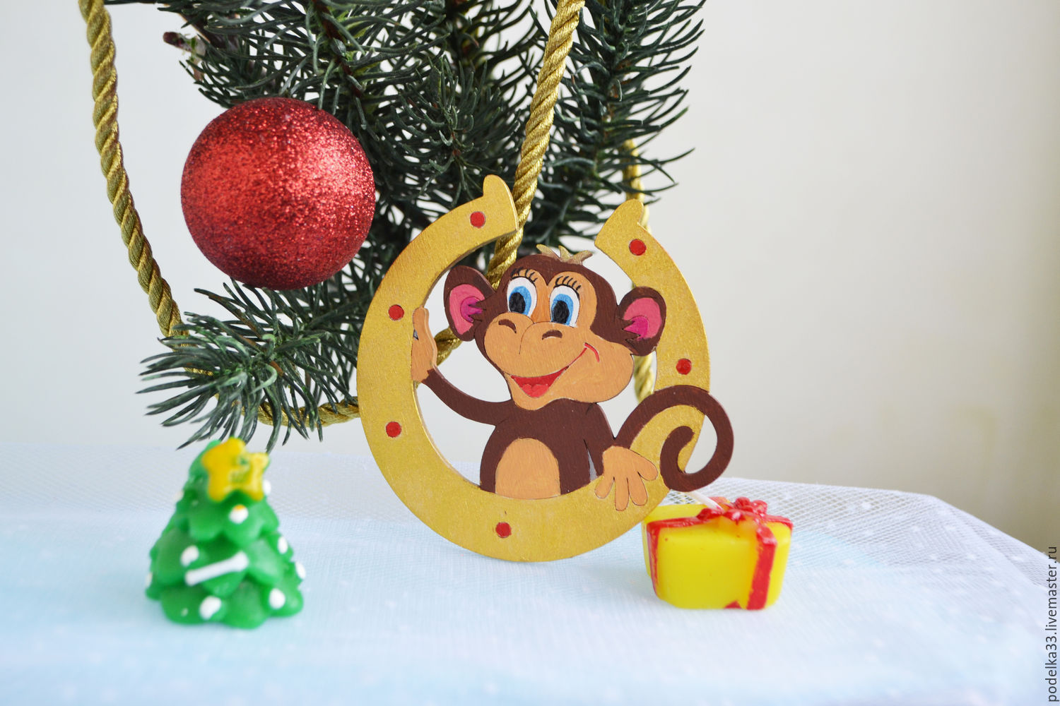 Новогодняя игрушка обезьяна своими руками на городскую 