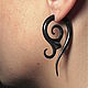  earring made of Buffalo horn Bud. Single earring. Garuda. Online shopping on My Livemaster.  Фото №2