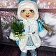 Снегурочка кукла текстильная, Интерьерная кукла, Новомосковск,  Фото №1