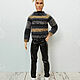 Одежда для Кена, Ken Barbie Барби, свитер бежево-серый. Одежда для кукол. StasyDollHouse  Анастасия. Ярмарка Мастеров.  Фото №4