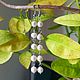 Long earrings made of river pearls. Youth beauty protection, Earrings, ,  Фото №1