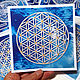 Tarjetas de felicitación Flor de la vida y Sri Yantra. Cards. real-mandala. Интернет-магазин Ярмарка Мастеров.  Фото №2