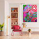 Interior red painting abstraction. Bright large painting to order. Pictures. House of the Sun (irina-bast). My Livemaster. Фото №4
