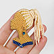 Beaded brooch blonde girl with braids in blue, girl with dreadlocks. Brooches. Zveva. Online shopping on My Livemaster.  Фото №2