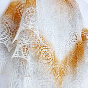 Аксессуары handmade. Livemaster - original item Shawl knit from Sand County shawl knitting. Handmade.