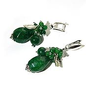Украшения handmade. Livemaster - original item emerald. Earrings with emeralds 