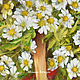 Картина маслом "Ромашки и вишни". Картины. Живопись Юлии Богун. Интернет-магазин Ярмарка Мастеров.  Фото №2
