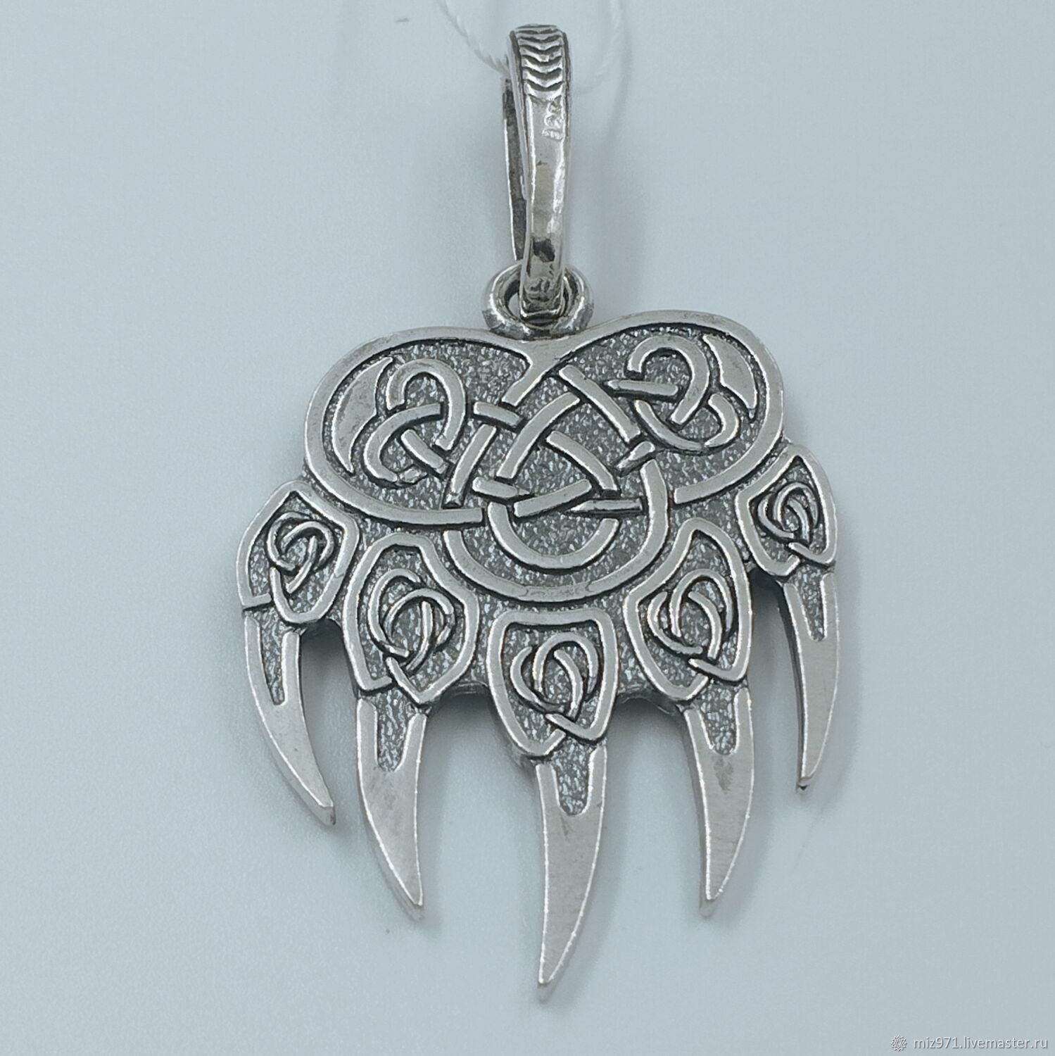 Славянский серебряный оберег Печать Велеса (медвежья лапа), 1615 в ...